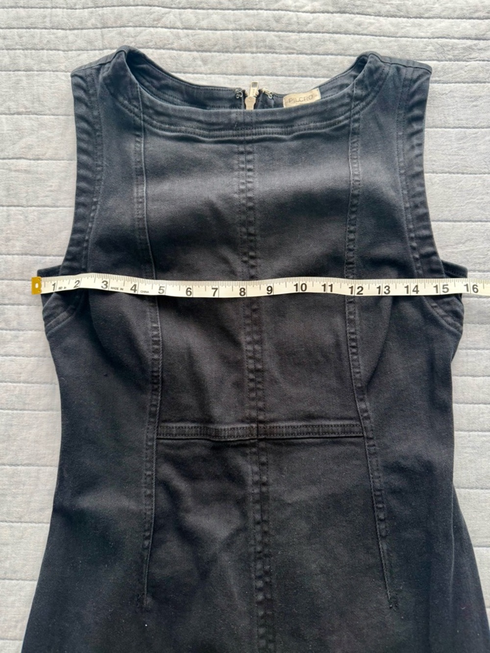 Anthropology Pilcro Sleeveless Denim Midi Dress, SZ: S. Black. - Picture 4 of 5